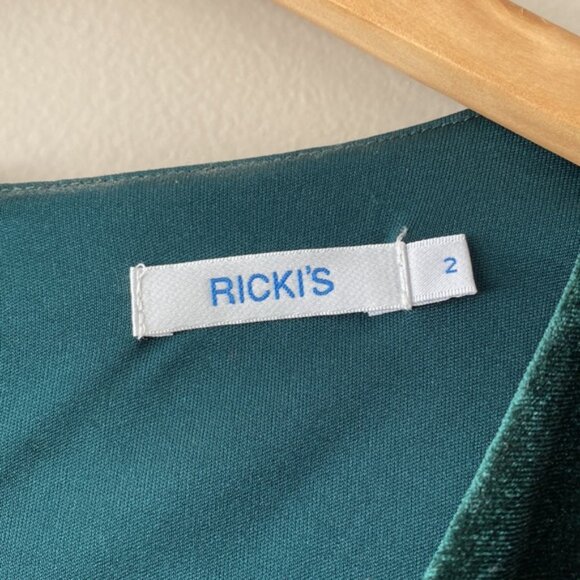 Ricki’s Deep Green Faux Wrap Dress - Picture 7 of 11